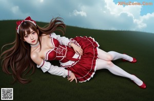 a sexy asian woman in a red dress posing for the camera